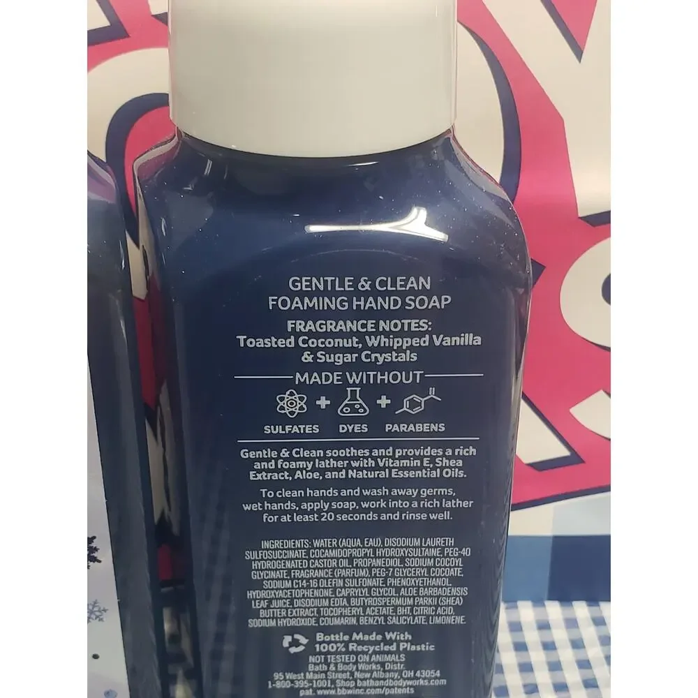 BBW Frosted Coconut Snowball Gentle & Clean Fresh Foaming Hand Soap 2 Pack